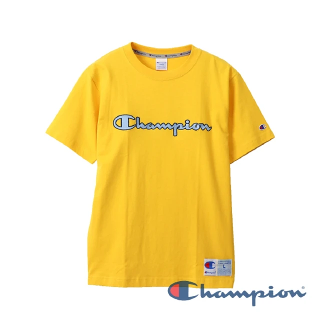 Champion【Champion】AS刺繡Logo短Tee-黃色