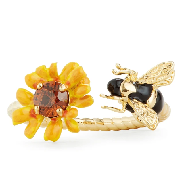 Les Nereides【Les Nereides】蜂遊花野-奶油花與蜜蜂戒指