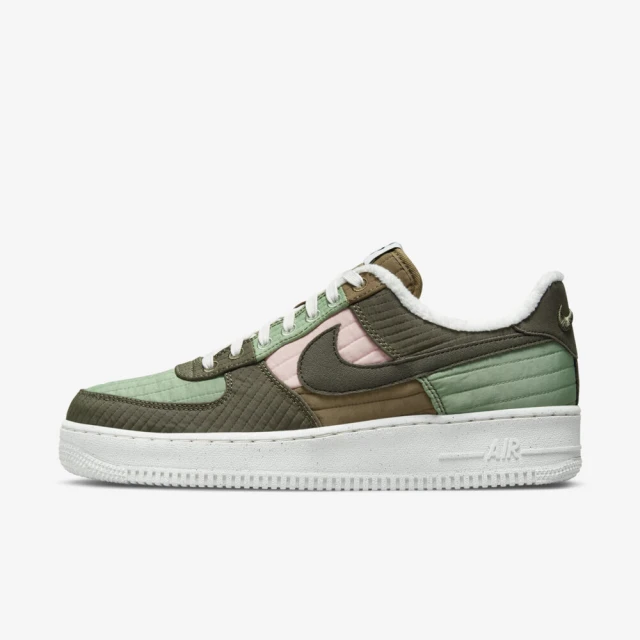 NIKE 耐吉【NIKE 耐吉】Nike Air Force 1 07 LX NN 男 休閒鞋 經典 AF1 拼接 絨毛 綠(DC8744-300)