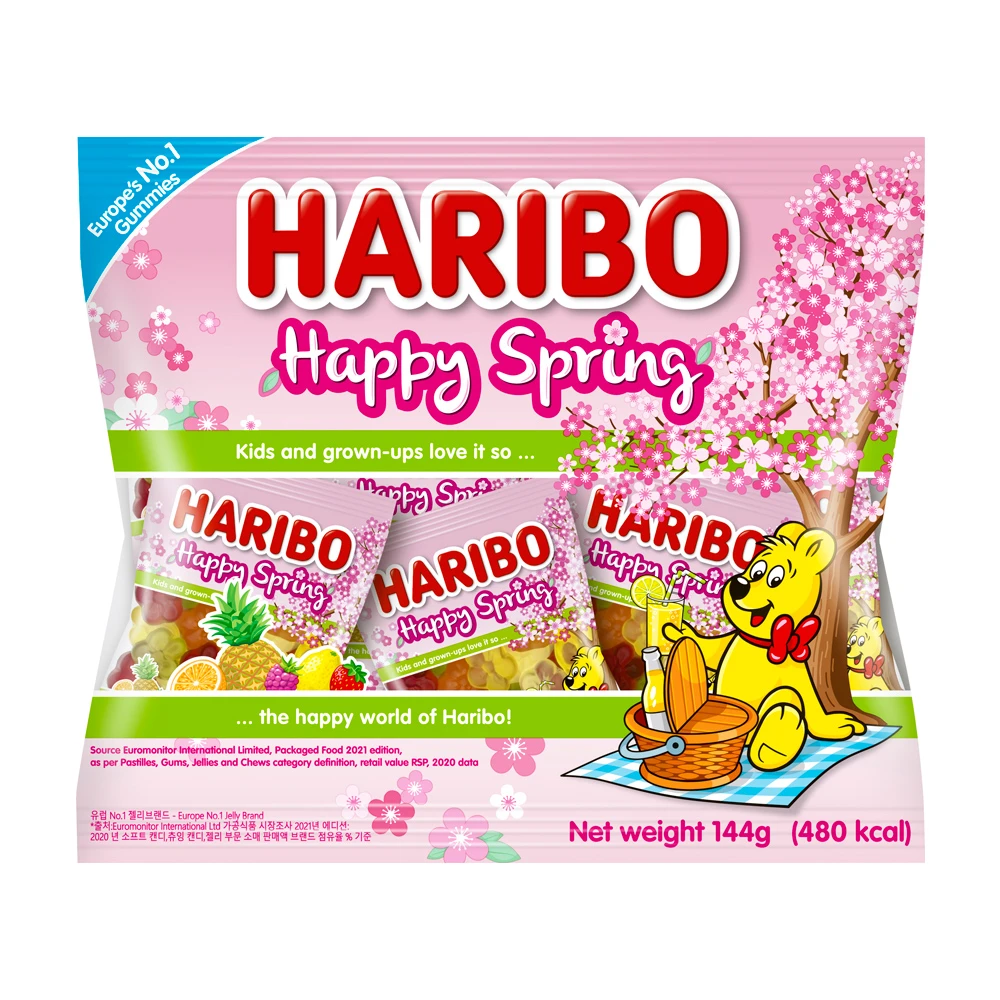 【HARIBO 哈瑞寶】花花Q軟糖分享包144g