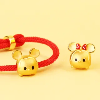【Disney 迪士尼】TSUM TSUM造型黃金手鍊-美妮款-0.40錢±0.10(金寶珍銀樓)