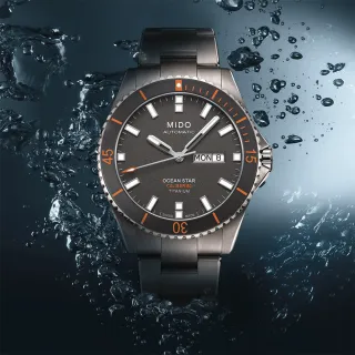 【MIDO 美度】官方授權 Ocean Star 水鬼 Caliber 80 200m 鈦金屬潛水機械腕錶(M0264304406100)