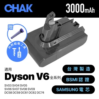 【ANEWPOW】Dyson V6 SV03 SV07 SV09適用 新銳動能DC6230副廠鋰電池+前置濾網(18個月保固)