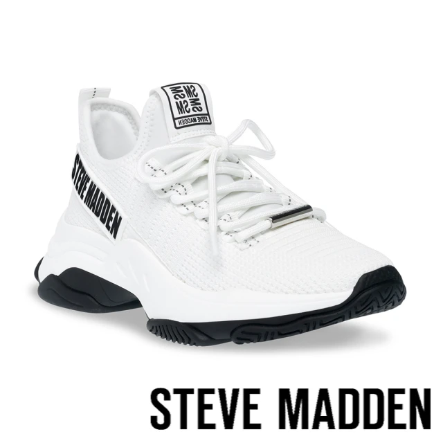 【STEVE MADDEN】MAC2 透氣網布休閒運動鞋(白色)