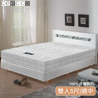 【ceecco】米雪兒高彈力高碳鋼護背彈簧床墊(雙人5尺)