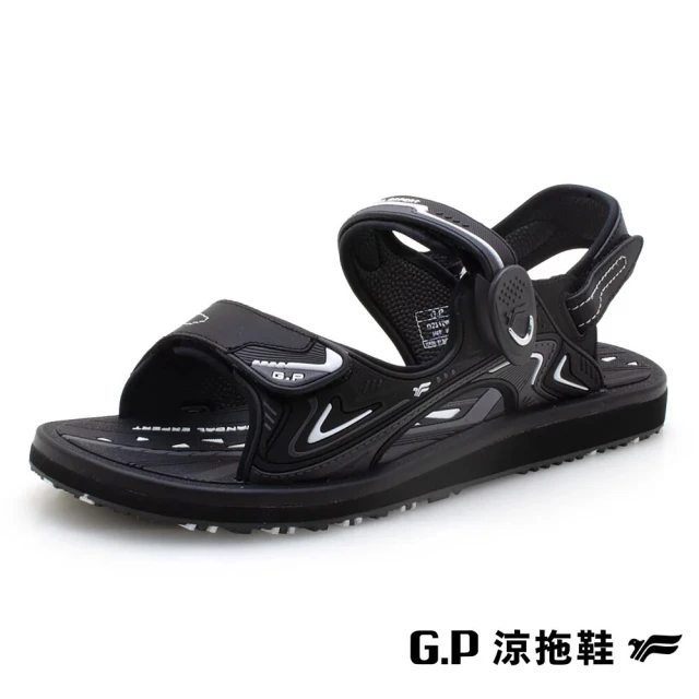 【G.P】高彈力舒適兩用涼拖鞋 女鞋(黑色)