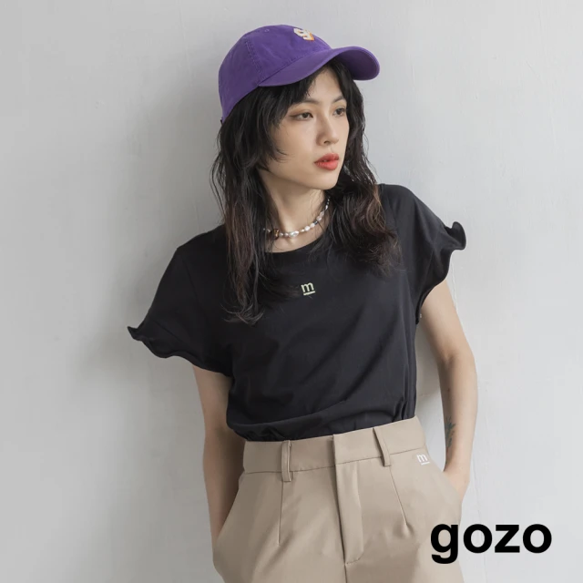 gozo【gozo】minus g-限量系列 造型調節小飛袖T恤(兩色)