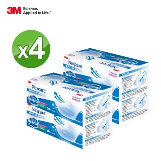 【3M】醫用口罩成人50枚入x4盒-藍色