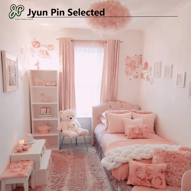 【Jyun Pin 駿品裝修】女孩房及多功能系統櫃設計施工(系統床組/收納櫃/油漆/燈具 專業施工)