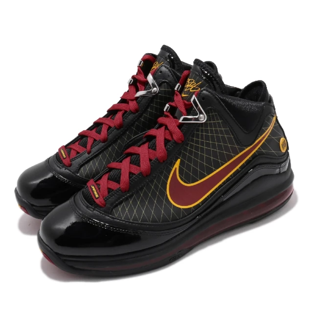 NIKE 耐吉【NIKE 耐吉】籃球鞋 LeBron VII QS 7 Fairfax 黑 紅 男鞋 LBJ(CU5646-001)
