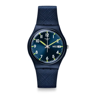 【SWATCH】原創系列手錶 SIR BLUE 奢華藍絨(34mm)