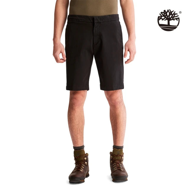 Timberland【Timberland】男款黑色超彈防異味有機棉短褲(A26JN001)