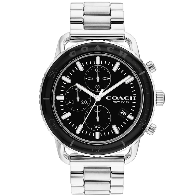 【COACH】陶瓷錶圈計時手錶 男錶-44mm(CO14602593)