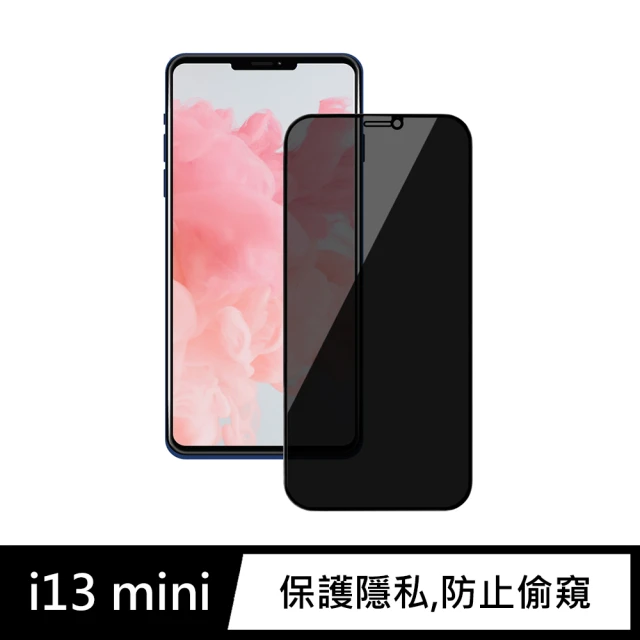 iPhone 13 mini / i13 mini 5.4吋 防偷窺全滿鋼化螢幕保護玻璃貼膜(極簡黑)