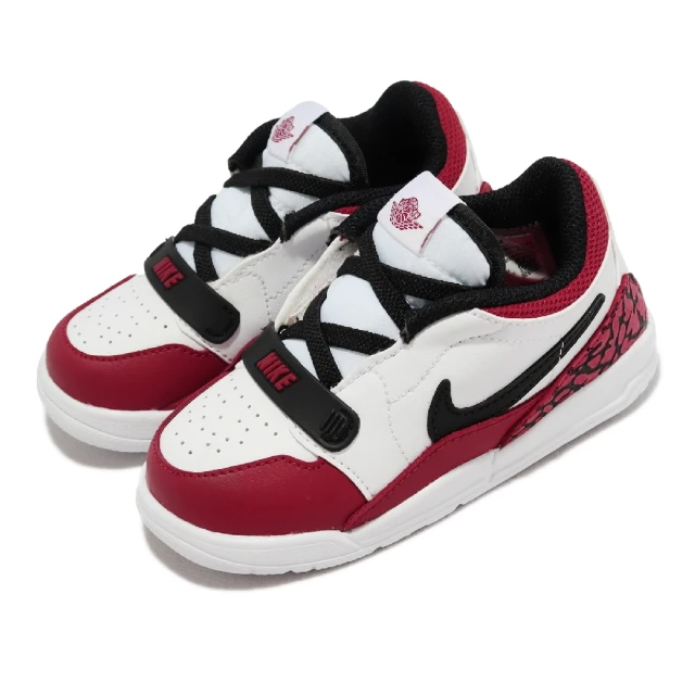 NIKE 耐吉【NIKE 耐吉】童鞋 Jordan Legacy 312 Low TD 幼童 白 黑 紅 芝加哥 喬丹 學步鞋(CD9056-116)
