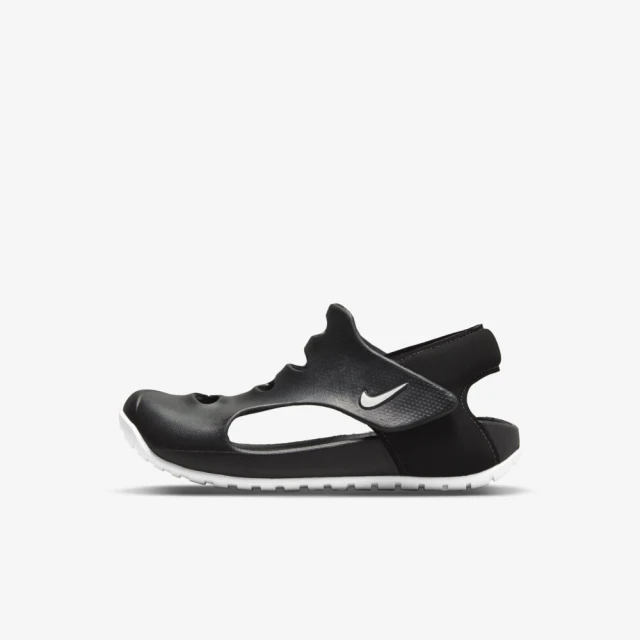 NIKE 耐吉【NIKE 耐吉】Nike Sunray Protect 3 PS 小童 涼鞋 懶人鞋 休閒 輕量 魔鬼氈 黑白(DH9462-001)