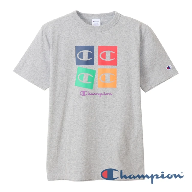 【Champion】Basic Logo短Tee-灰色