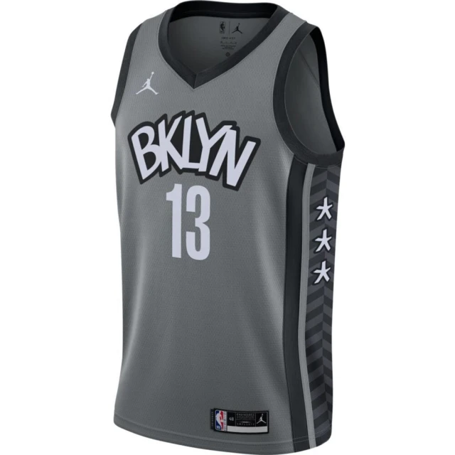 NIKE 耐吉【NIKE 耐吉】Nike NBA Brooklyn Kevin Durant 20 男 球衣 籃網 厄文 深灰(CV9469-002)