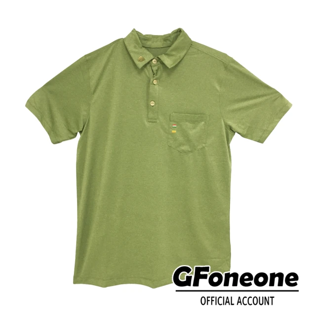 GFoneone【GFoneone】男紳士吸排口袋POLO衫A麻綠(男商務POLO衫)