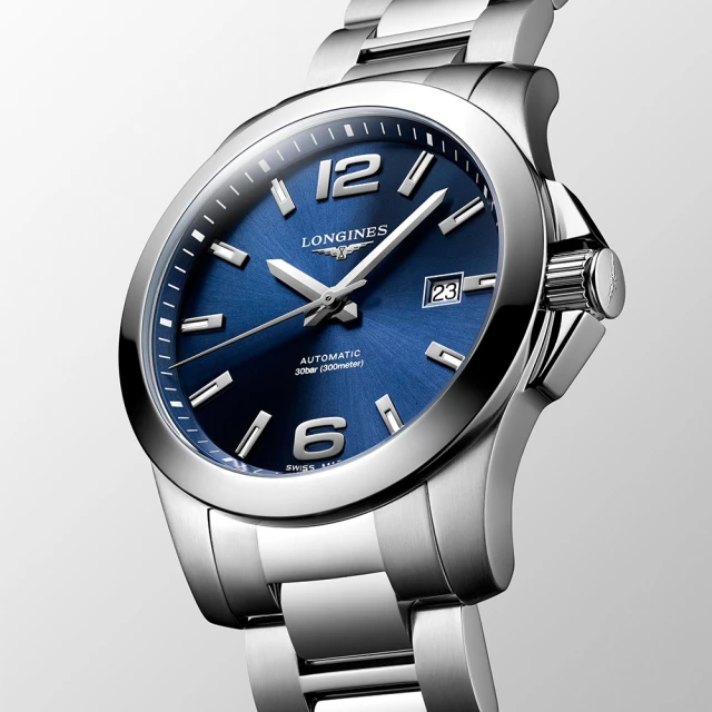 【LONGINES 浪琴】征服者系列 潛水機械腕錶 / 41mm(L3.777.4.99.6)