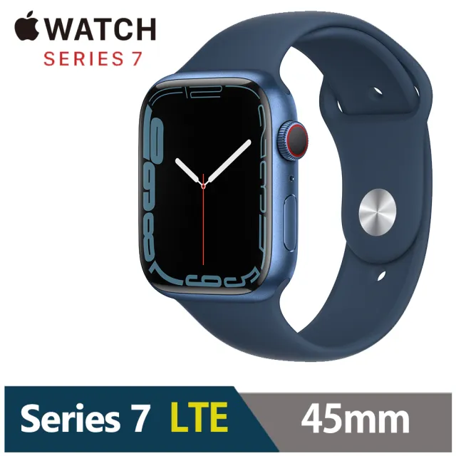 【Apple 蘋果】Apple Watch S7 LTE 45mm★充電集線底座組(鋁金屬錶殼搭配運動型錶帶)