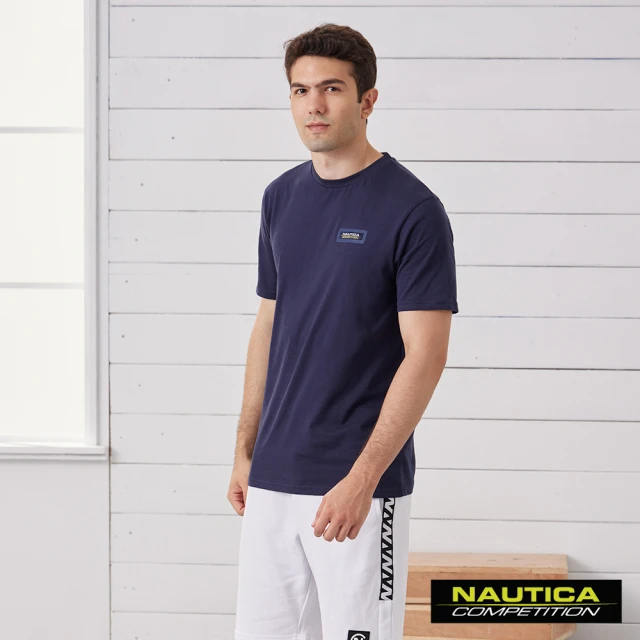 NAUTICA【NAUTICA】COMPETITION男裝立體品牌LOGO短袖T恤(深藍)