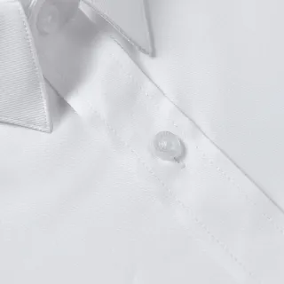 【Emilio Valentino 范倫提諾】修身彈性長袖襯衫(斜紋白)