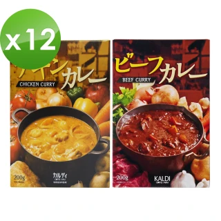 【咖樂迪咖啡農場】日式咖哩調理包200g*12入(牛肉/雞肉)