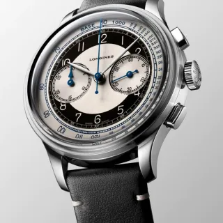 【LONGINES 浪琴 官方授權】Heritage 經典復刻 機械計時腕錶 / 40mm(L2.830.4.93.0)