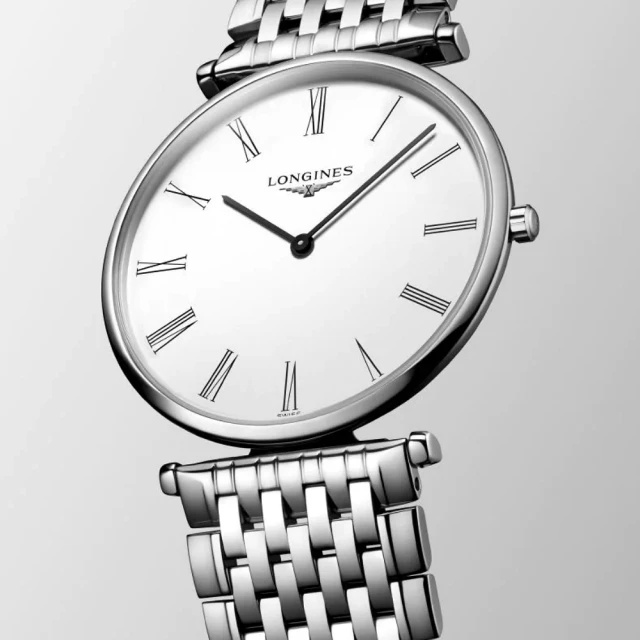 【LONGINES 浪琴 官方授權】嘉嵐系列 超薄 經典腕錶 / 36mm(L4.755.4.11.6)