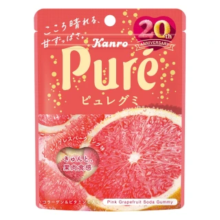 【Kanro 甘樂】日本鮮果實軟糖56g(粉紅葡萄柚汽水口味)
