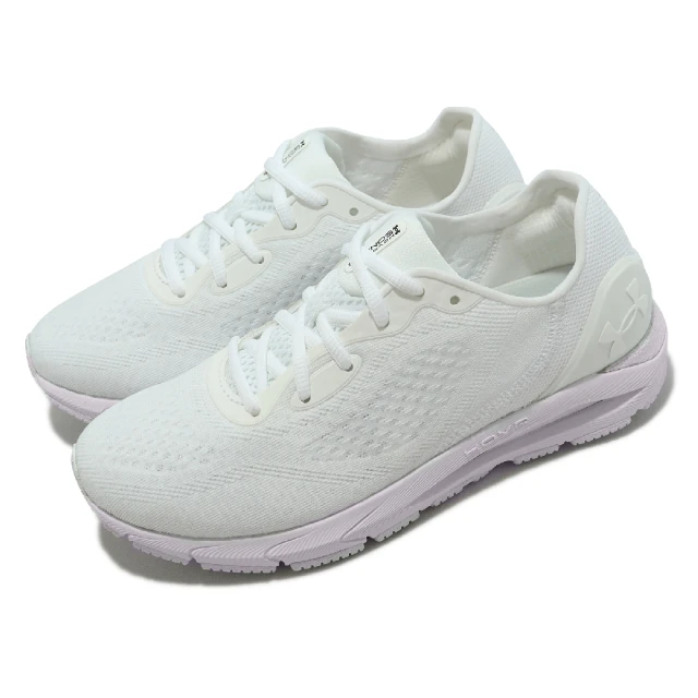 【UNDER ARMOUR】慢跑鞋 HOVR Sonic 5 女鞋 白 淡紫 透氣 緩震 網布 運動鞋 UA(3024906102)