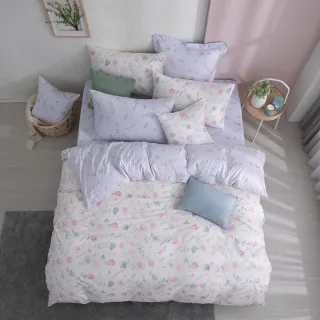 【MONTAGUT 夢特嬌】100%純棉兩用被床包組-彩墨薔薇(雙人)