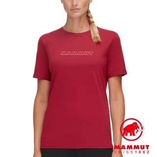 【Mammut 長毛象】Mammut Core T-Shirt Logo W Logo 輕便機能短袖T 女款 緋紅 #1017-04070(網路獨家限定)
