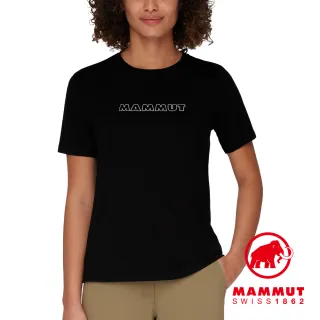【Mammut 長毛象】Mammut Core T-Shirt Logo W Logo 輕便機能短袖T 女款 黑色 #1017-04070(網路獨家限定)
