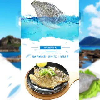 【鮮綠生活】台灣巨無霸金目鱸魚片加大量版(300-400g±10%/包 共10包)
