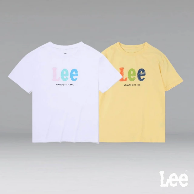 【Lee】多彩塗鴉 大LOGO 女短袖T恤-共二色