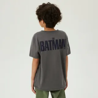 【GAP】男童 Gap x DC正義聯盟系列夜光印花短袖T恤(825527-深灰色)