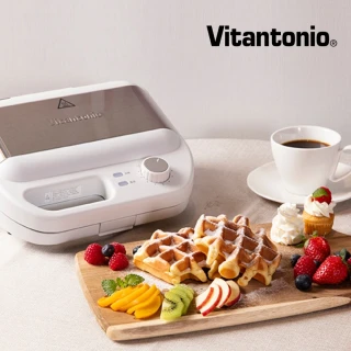 【Vitantonio】小V多功能計時鬆餅機(雪花白 VWH-500B-W)