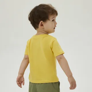 【GAP】男幼童 布萊納系列 Logo純棉印花短袖T恤(833341-黃色)