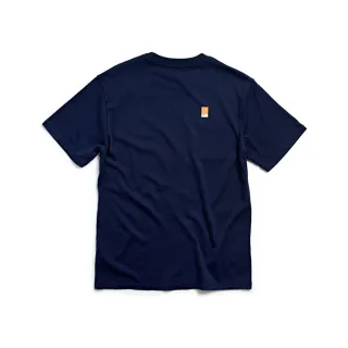 【EDWIN】人氣復刻款 橘標 色票短袖T恤-男款(丈青色)