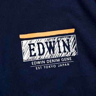 【EDWIN】人氣復刻款 橘標 色票短袖T恤-男款(丈青色)