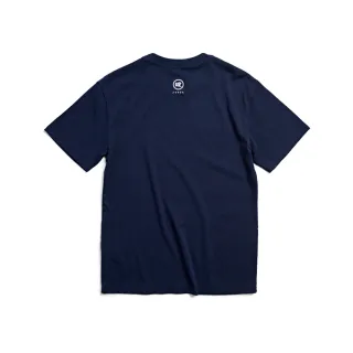 【EDWIN】人氣復刻款 理髮廳 吹風機LOGO短袖T恤-男款(丈青色)