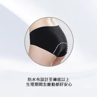 【Swear 思薇爾】i菲卡系列M-XL素面中低腰日用型生理褲(黑色)