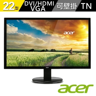 【Acer 宏碁】K222HQL bid 22型TN濾藍光螢幕(支援HDMI/VGA/DVI 三介面 可壁掛)