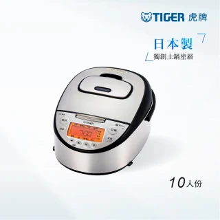 【TIGER 虎牌】momo獨家 日本製 10人份高火力IH多功能電子鍋(JKT-D18R)