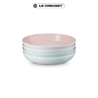 【Le Creuset】瓷器義麵盤組22cm-4入(淡雅恬靜系列)