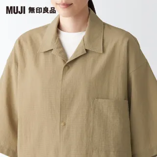 【MUJI 無印良品】MUJI Labo棉混透氣開領短袖襯衫(共2色)