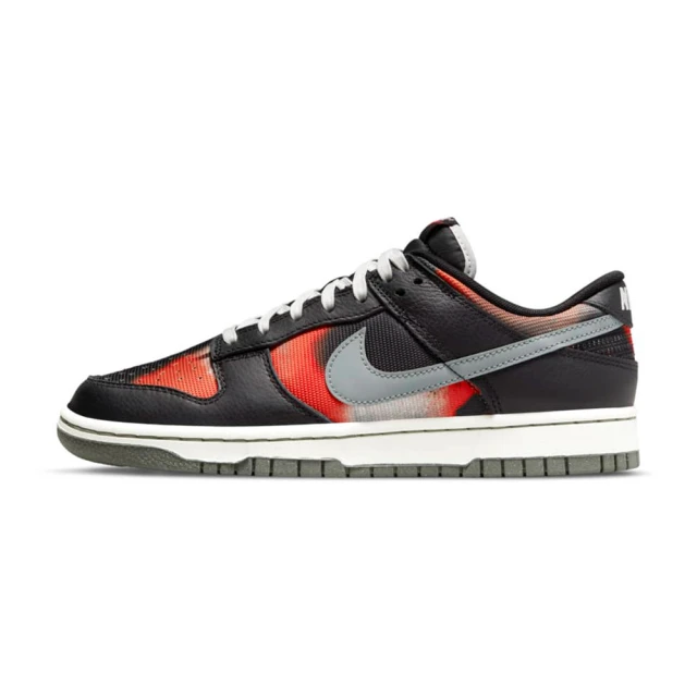 NIKE 耐吉【NIKE 耐吉】Dunk Low Retro PRM 男鞋 黑紅色 噴漆 渣染 塗鴉 休閒鞋 DM0108-001