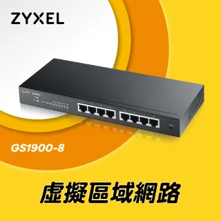 【ZyXEL 合勤】8埠Gigabit智慧型管理交換器(GS1900-8)